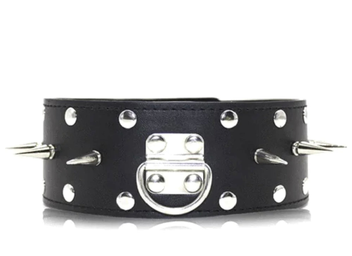 Alexander Spiked Leash With Lock