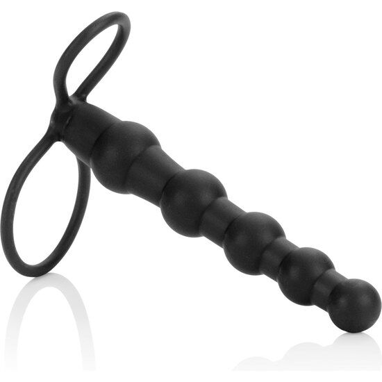 Vibrating CALEX BEADED DUAL PENETRATOR BLACK