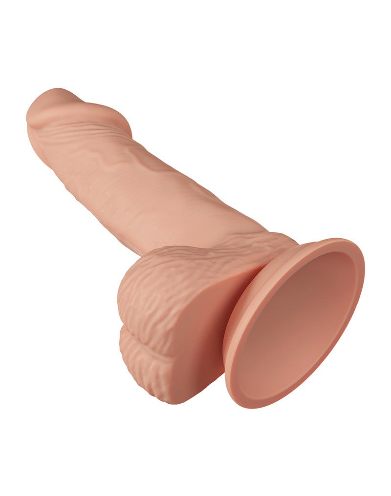 Pretty Love - Zebulon - Realistic Vibrating Dildo 19.4 cm - Nude+FREE STRAPON