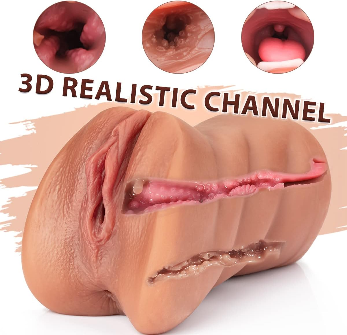 3-in-1 Realistic Masturbator Doll