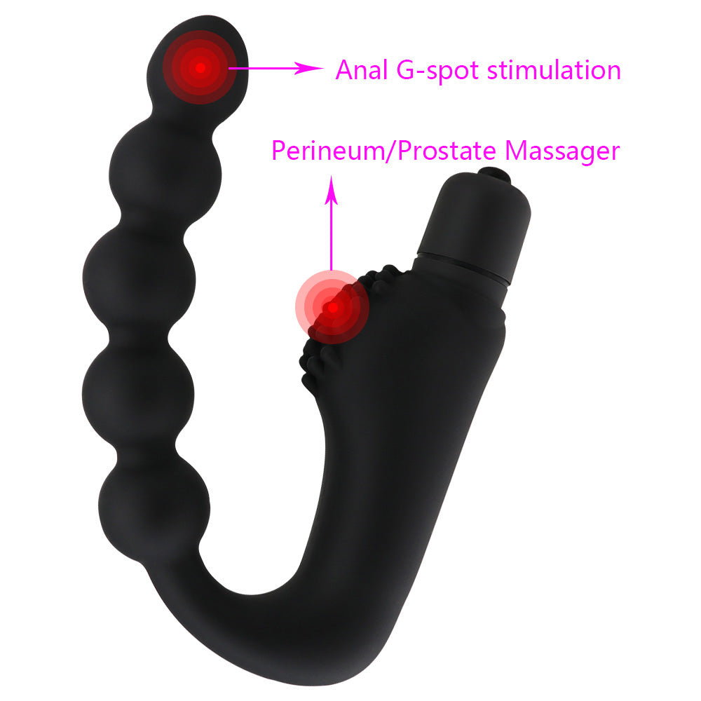 CURVED SILICONE VIBRATING PROSTATE MASSAGER