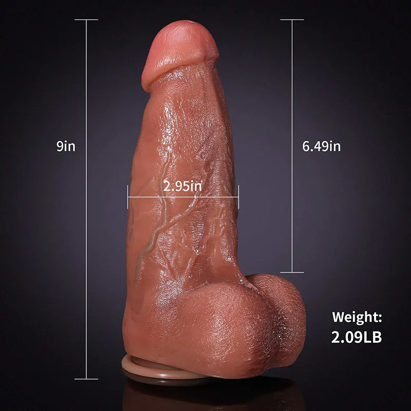 9Inch Chubby Tan Silicone Giant Dildo SID13