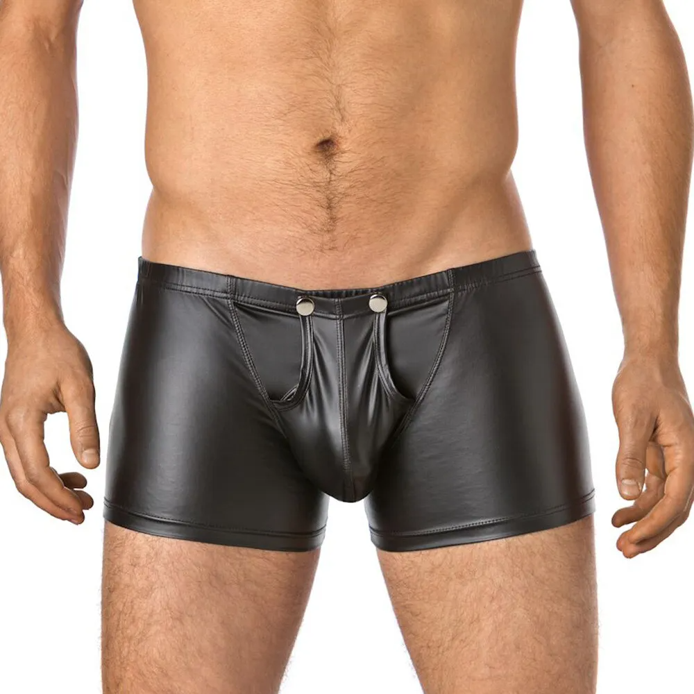 ViperSkin Men's Low Rise Faux Leather Boxer Shorts