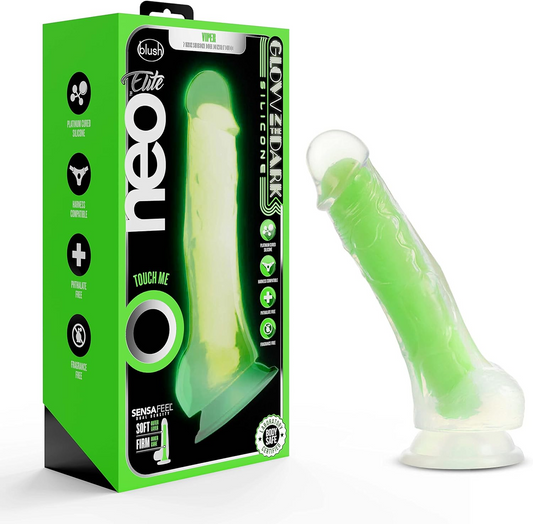 Neo Elite Glow-in-the-Dark Silicone Dildo