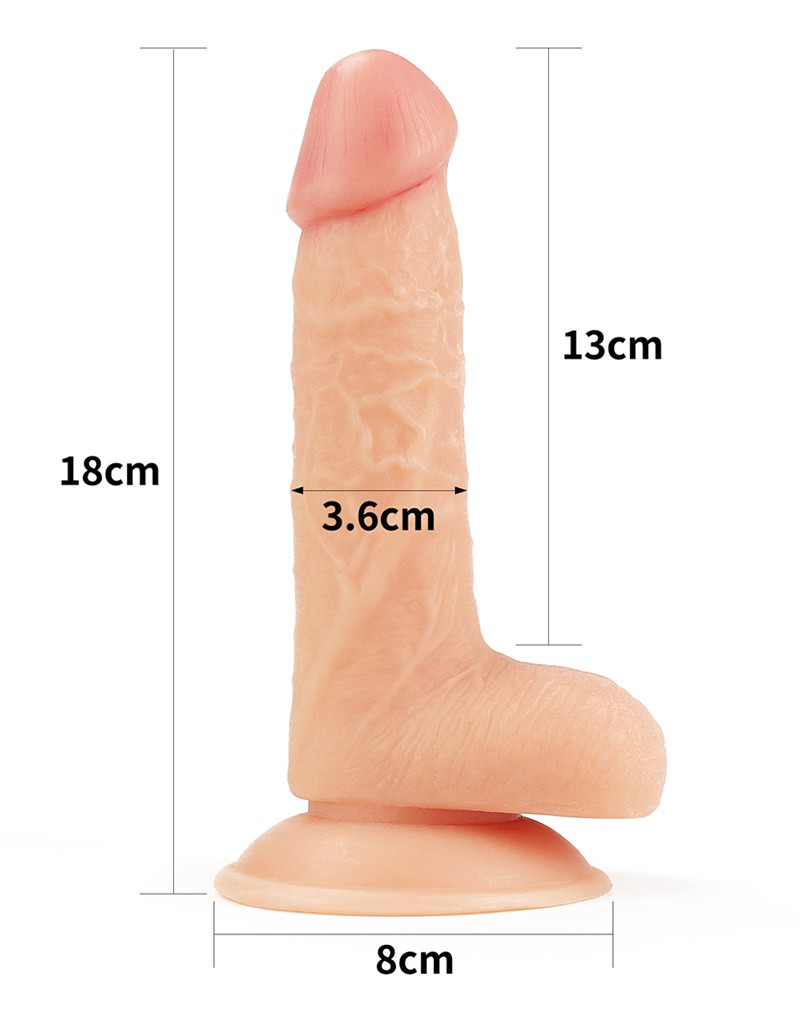 LOVETOY - THE ULTRA SOFT DUDE 7" / 18 CM - REALISTIC DILDO - NUDE