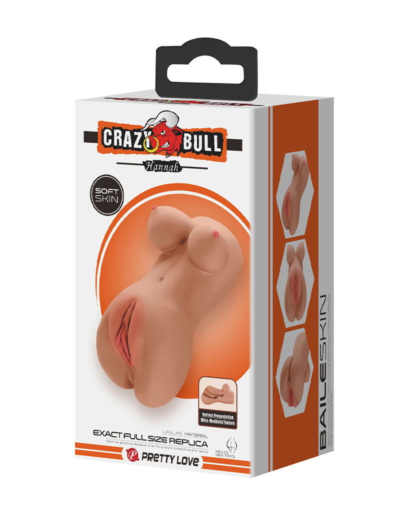 Crazy Bull - Hannah - Premium Dual Channel Male Masturbator - Brown