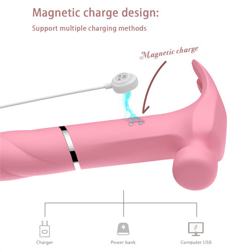 Pink Exotic Hammer 3 Sided Pleasure Vibrator-Discreet Vibrators In Lebanon