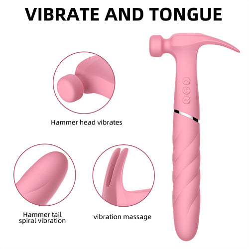 Pink Exotic Hammer 3 Sided Pleasure Vibrator-Discreet Vibrators In Lebanon