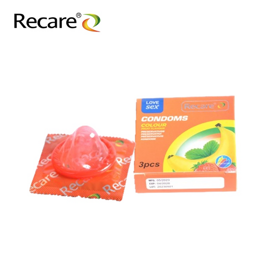 Recare Condoms Strawberry Bannana 3 Pieces